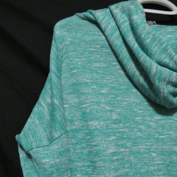 SWS, small, cropped knit hooded pullover sweater, kangaroo pockets, GUC - Picture 11 of 16